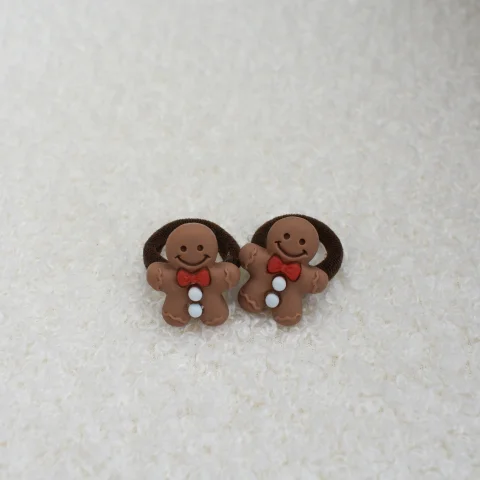 Haarelastiekjes gingerbread man 