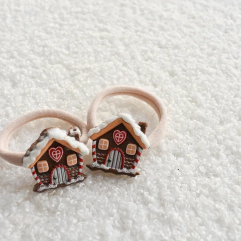 Haarelastieken peperkoek huisje
