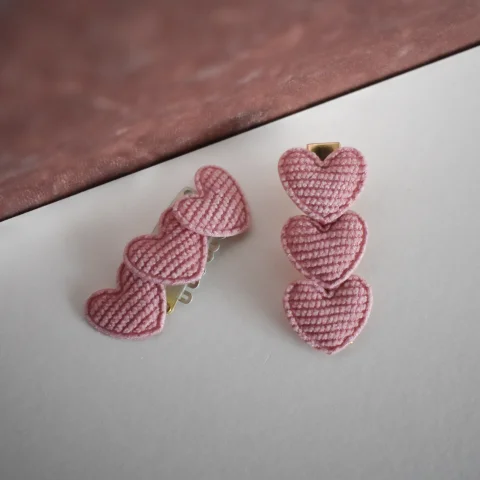 Haarspeldje rib hartjes