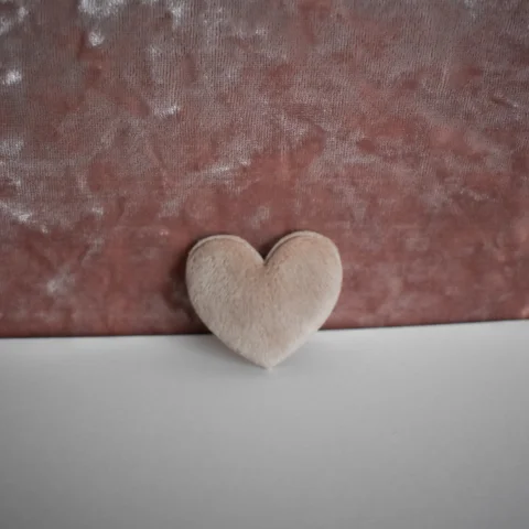 Haarspeldje beige hart