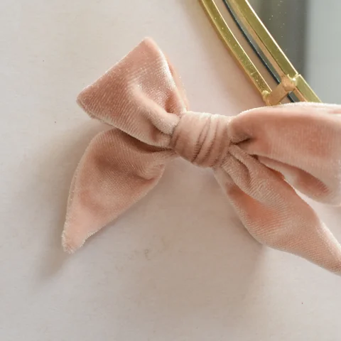 Velvet haarstrik - blush 