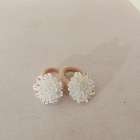 Haarelastiekjes shiny flowers