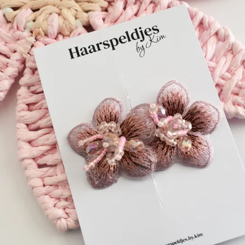 Shiny Flower - Alligator clip 
