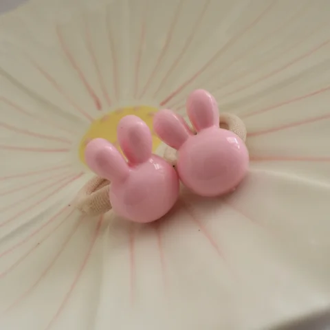 Haarelastiekjes konijntjes - roze