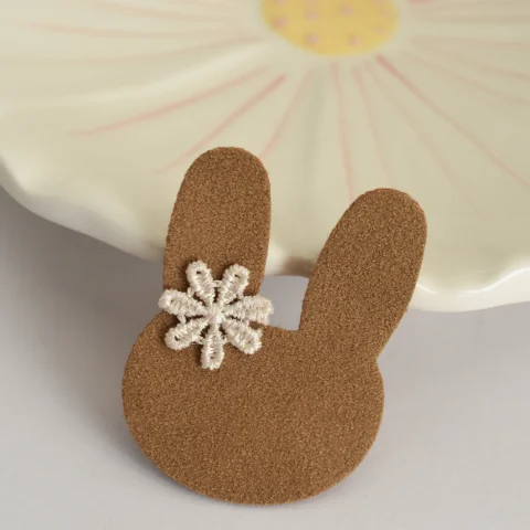 Haarspeld konijn - bruin 