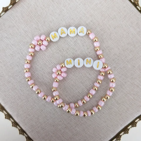 Moeder - dochter armbandje bloem