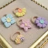 Miniatuur van Polymeerklei haarelastiekje - paarse bloem