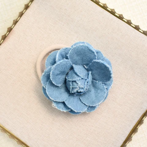 Maxi haarelastiek - licht denim 