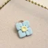 Miniatuur van Polymeerklei haarelastiekje - blue flower