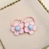 Miniatuur van Haarelastiekjes - glitter bloem roze/blauw